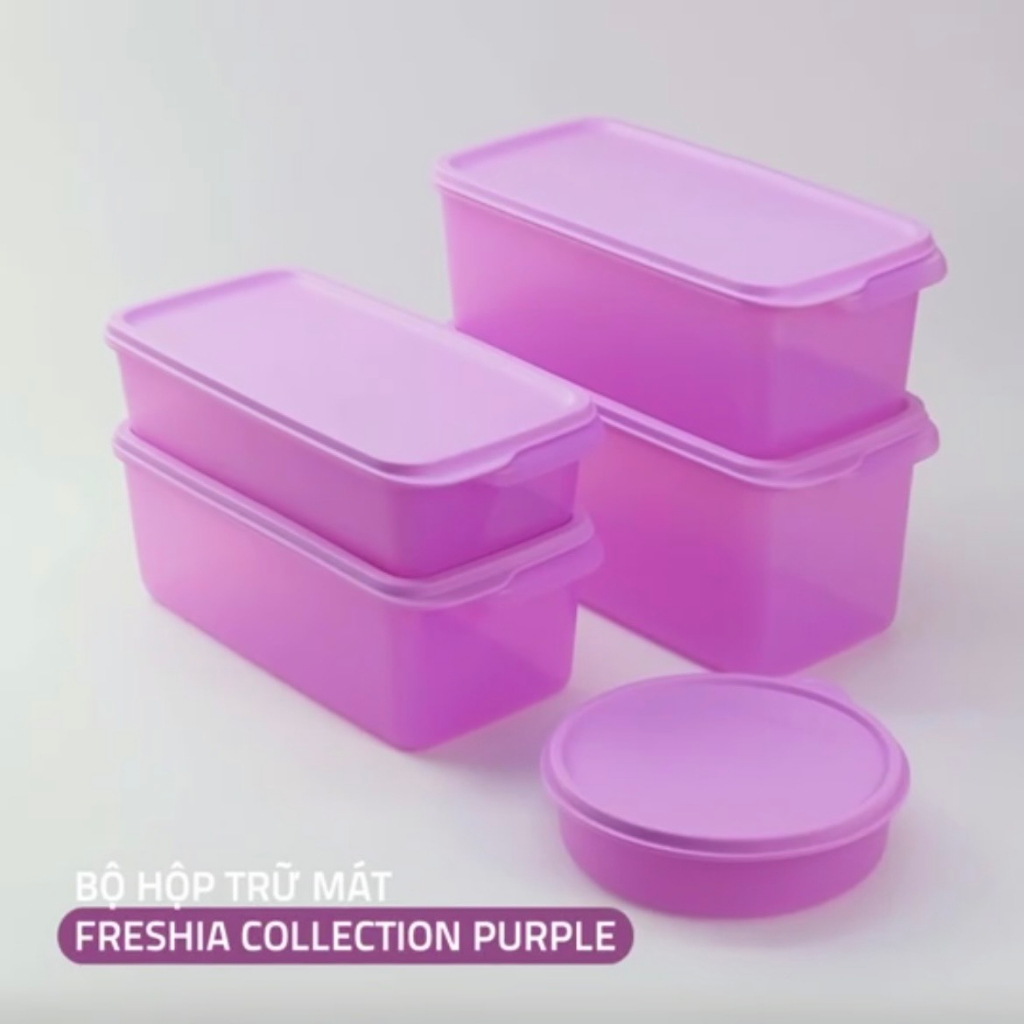 Bộ hộp trữ đông và trữ mát Tupperware Freezermate 650ml và Freshia Set 11 - Nhựa nguyên sinh - Bảo hành trọn đời
