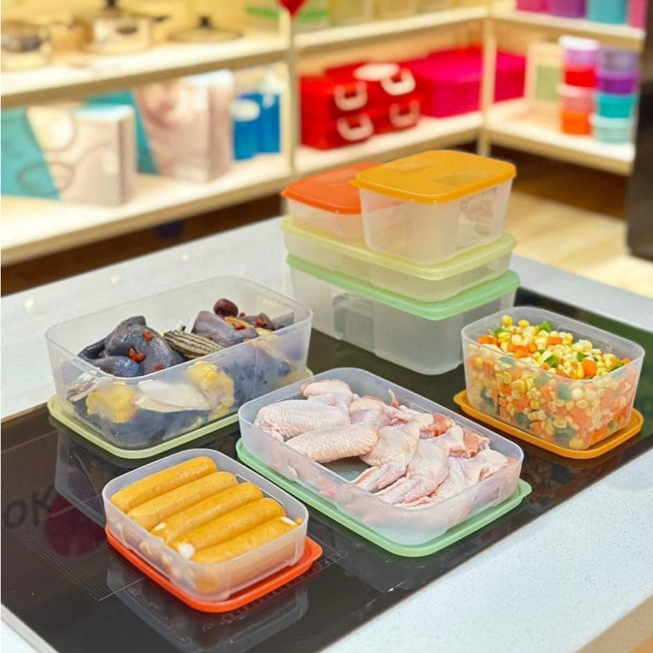 Bộ hộp trữ đông và trữ mát Tupperware Freezermate Colorful và Freshia Set 13 - Nhựa nguyên sinh - Bảo hành trọn đời