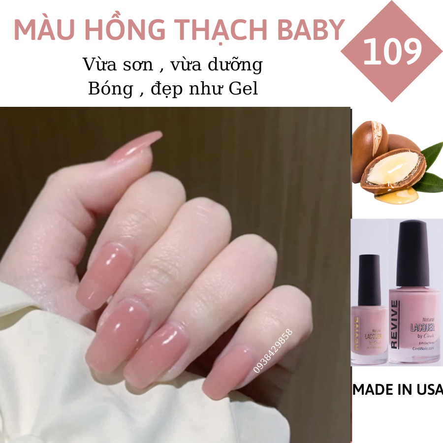 Sơn móng tay Organics Naturals Revive Chính Hãng Mỹ USA - Màu Hồng Thạch Baby mã 109