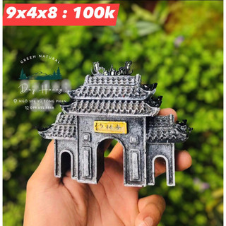 Nhà tiểu cảnh cổng chùa trang trí bán cạn và terrarium, tiểu cảnh