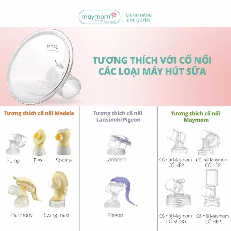 Phễu Hút Sữa MAYMOM 21/19/17 Thay Thế Phễu Hút Sữa MEDELA