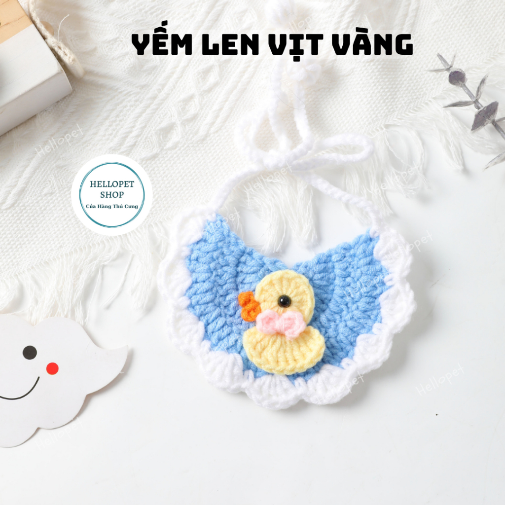 Yếm len cho chó mèo, Yếm len cho thú cưng nhiều màu dễ thương, Yếm cho chó mèo, vòng cổ cho thú cưng, Phụ kiện chó mèo