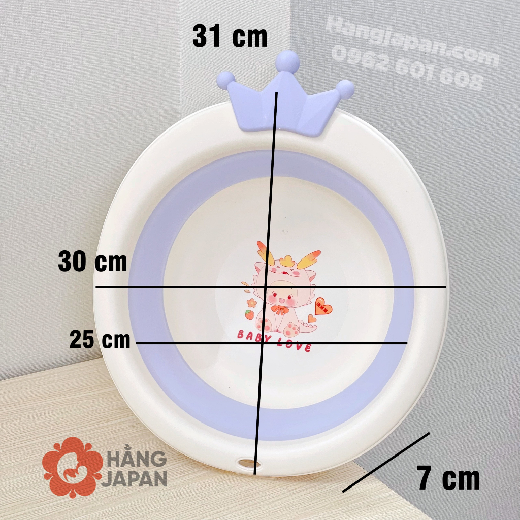 Chậu rửa mặt gấp gọn con ông và vương miệng