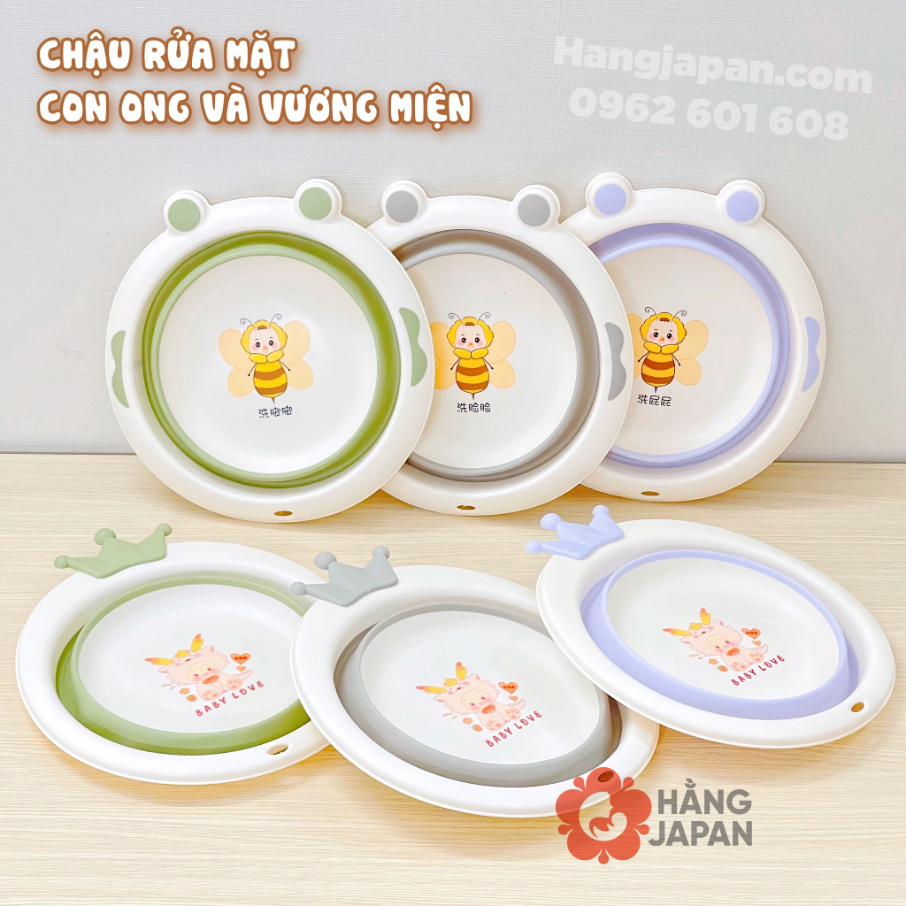 Chậu rửa mặt gấp gọn con ông và vương miệng