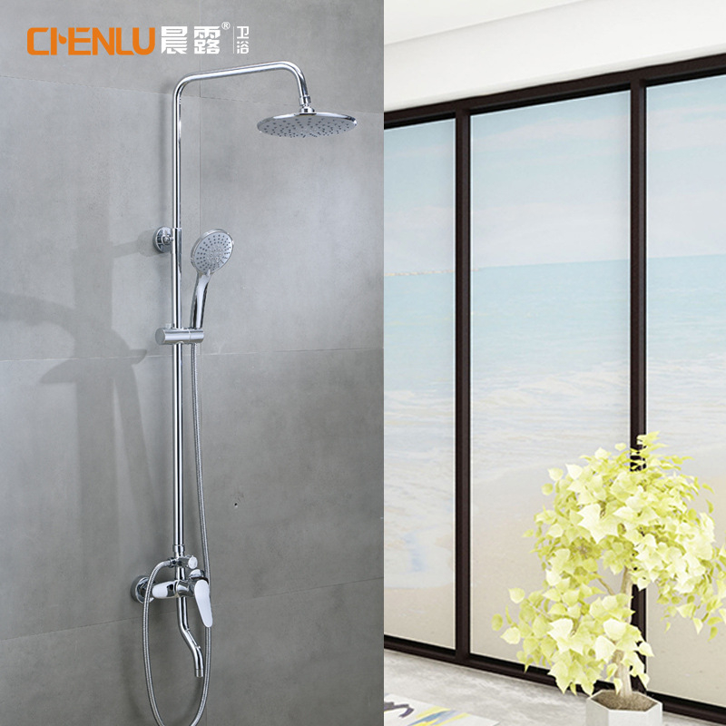 Bát sen tắm đứng INOX 304 trắng mờ, đài sen nhà tắm đường kính 20cm cổ xoay linh hoạt  - TS025