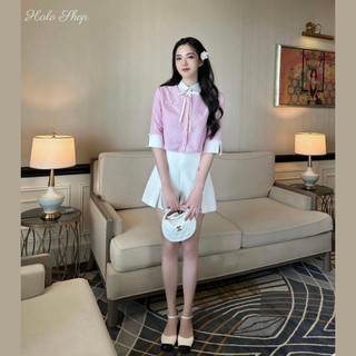 Áo sơ mi nữ kiểu dáng hàn quốc tiểu thư sang chảnh Áo kiểu nữ sơ mi công sở chất vải cotton mềm mại thoáng mát