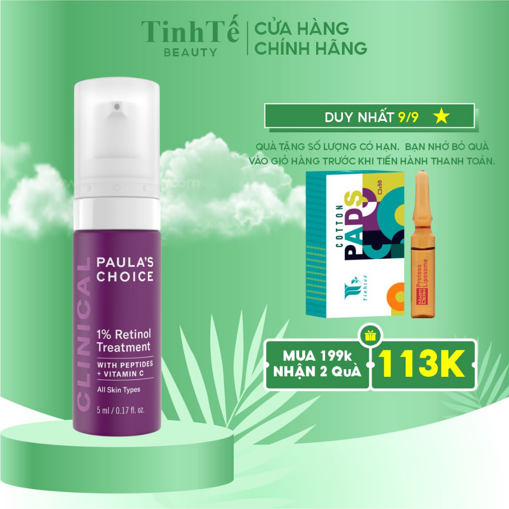 Tinh chất giảm nám 1% Retinol Paula's Choice Clinical Treatment 5ml