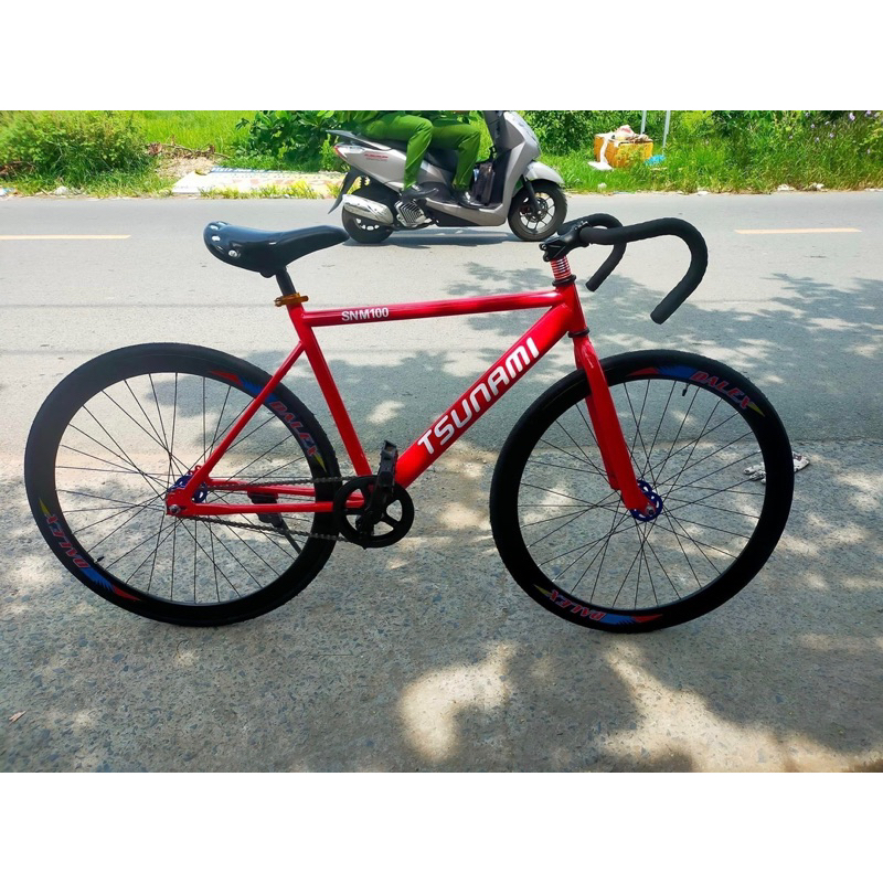 XE ĐẠP FIXED GEAR TSUNAMI NEW 100% ĐÙM THƯỜNG SÊN THƯỜNG ĐẠP NGƯỢC LÀ THẮNG