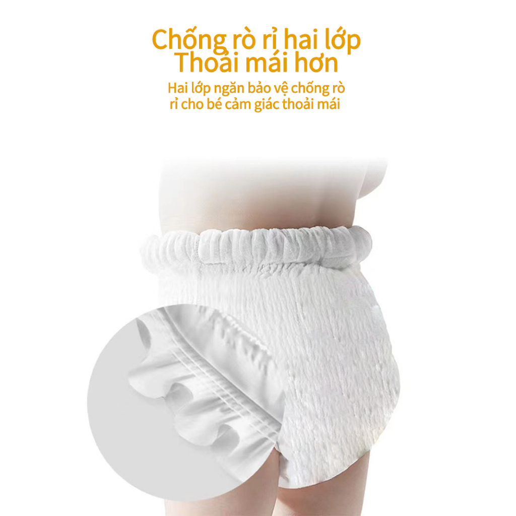 50/100 Miếng TÃ BỈM/QUẦN Tushie Treats bỉm em bé Công nghệ Nhật bản ôm sát thấm 1L hút thông thoáng NB/S/M/L/XL/XXL/XXXL