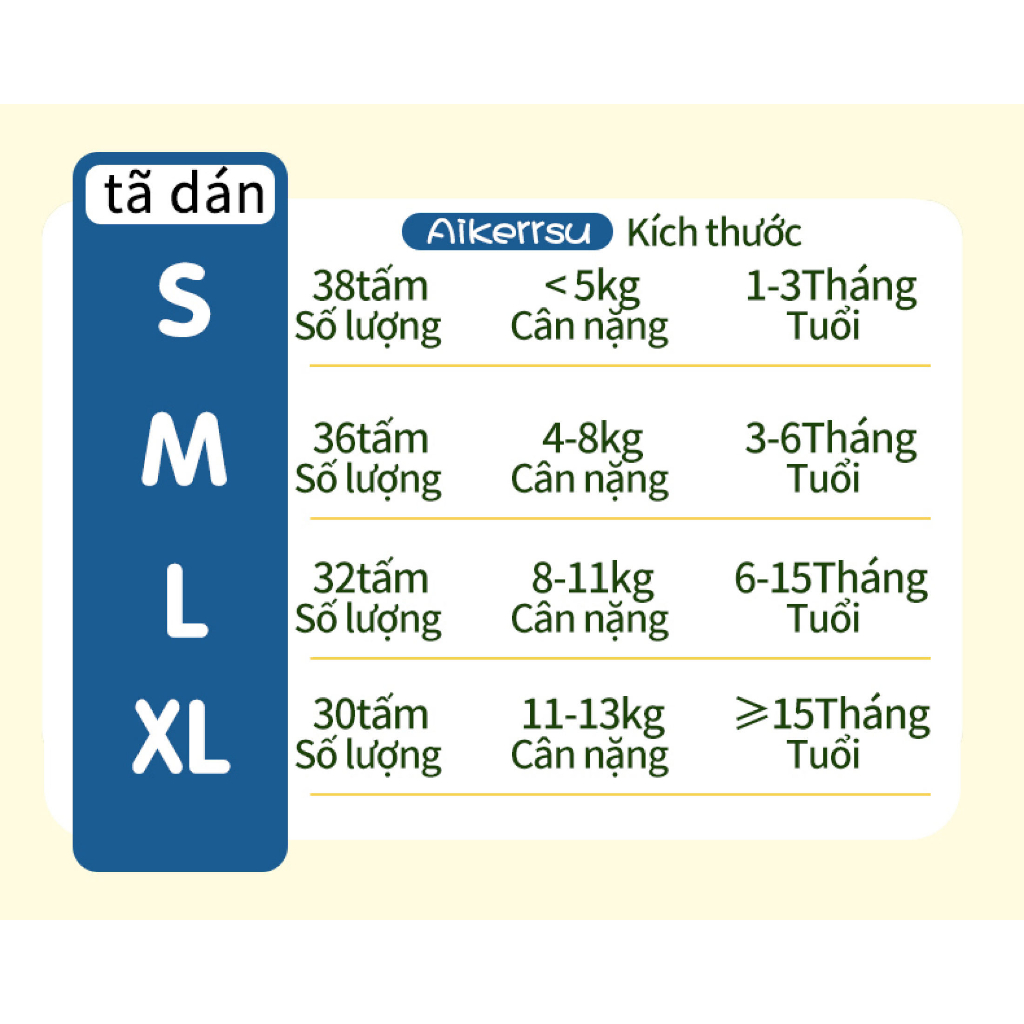 50/100 Miếng TÃ BỈM/QUẦN Tushie Treats bỉm em bé Công nghệ Nhật bản ôm sát thấm 1L hút thông thoáng NB/S/M/L/XL/XXL/XXXL