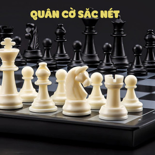 Bộ đồ chơi cờ vua quốc tế, bàn cờ vua nhựa kích thước siêu lớn có nam châm chắc chắn, chính hãng việt nam