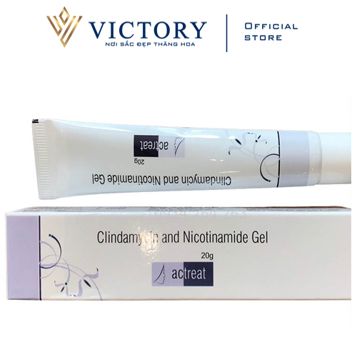 Actreat gel (20g) kem chấm mụn 5% niacinamide và clin.damyci, giảm mụn, hết sạch mụn