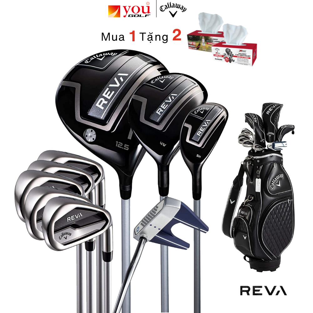 (Chính Hãng) Bộ Gậy Golf Callaway Reva - 9 Gậy Golf Cho Nữ Màu Đen
