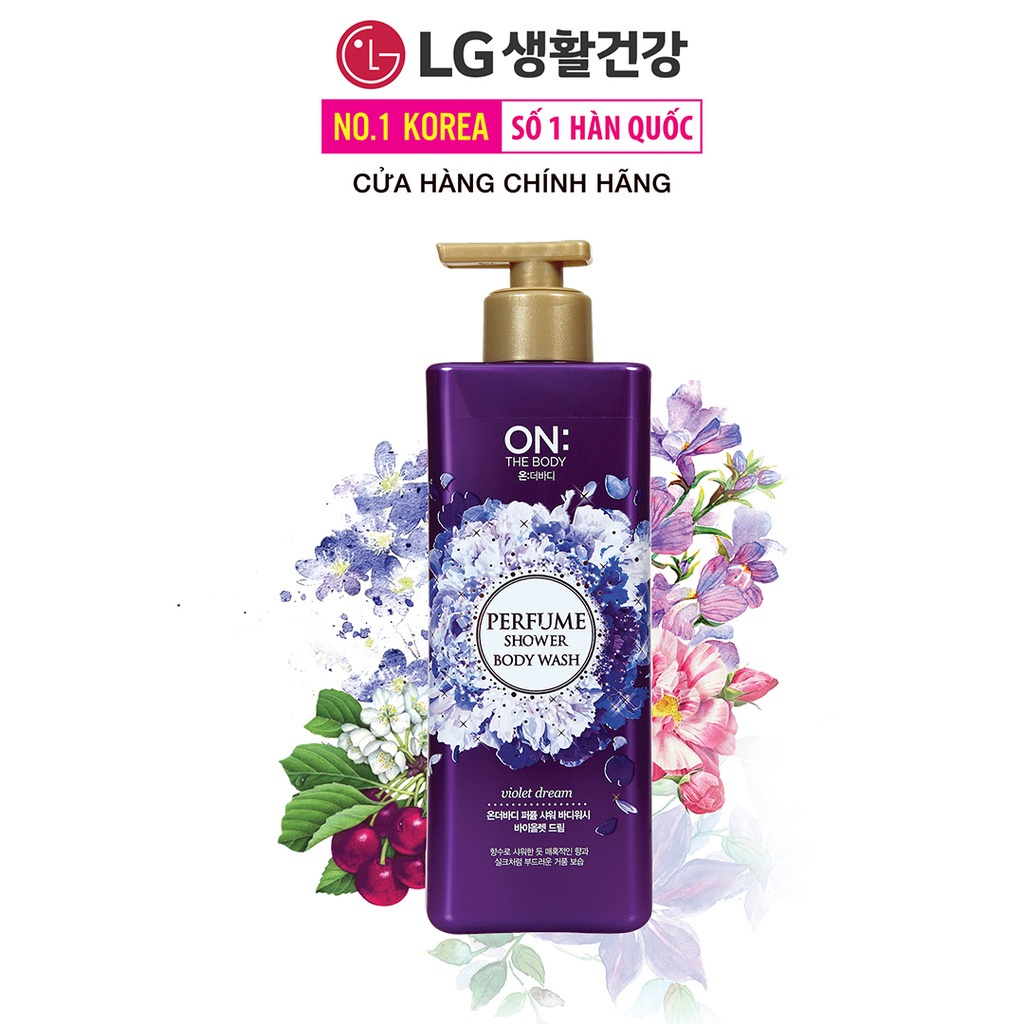 Sữa tắm dưỡng ẩm hương nước hoa sang trọng quyến rũ On: The Body Perfume - Violet Dream 500g/ 1000g