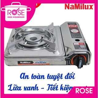 Bếp gas du lịch inox namilux pl-2111as , bếp gas mini inox cao cấp an toàn, tiết kiệm gas