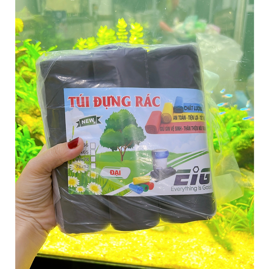 Túi đựng rác 3 Cuộn/ 1Kg sinh học tự phân hủy cỡ nhỏ, trung, đại loại màu và đen - Combo 3 cuộn bọc đựng rác tự phân hủy