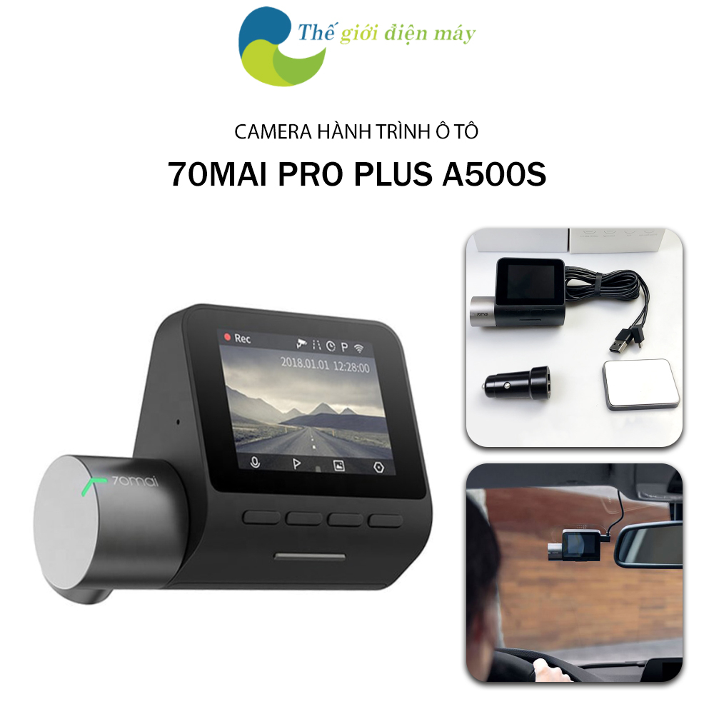 [Bản quốc tế] Camera hành trình ô tô 70mai Pro Plus A500S tích hợp sẵn GPS