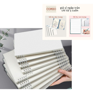 Sổ lò xo a5 kép 2 đầu bìa trong, sổ lò xo a5 gáy xoắn ghi chép tiện lợi - tiny_minie