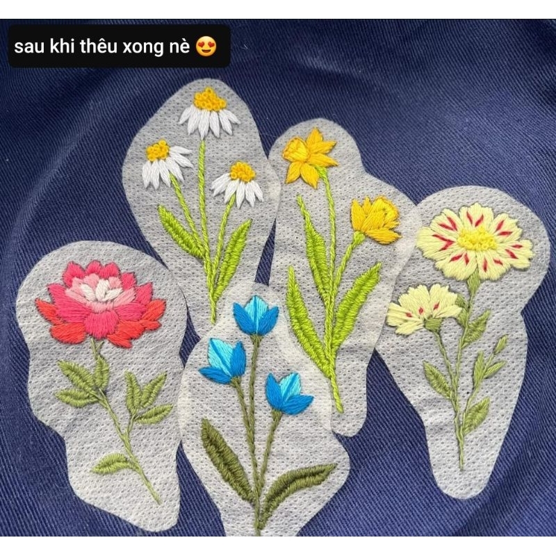Giấy tan in mẫu thêu - tan trong nước  tiện lợi và dễ dàng🤩