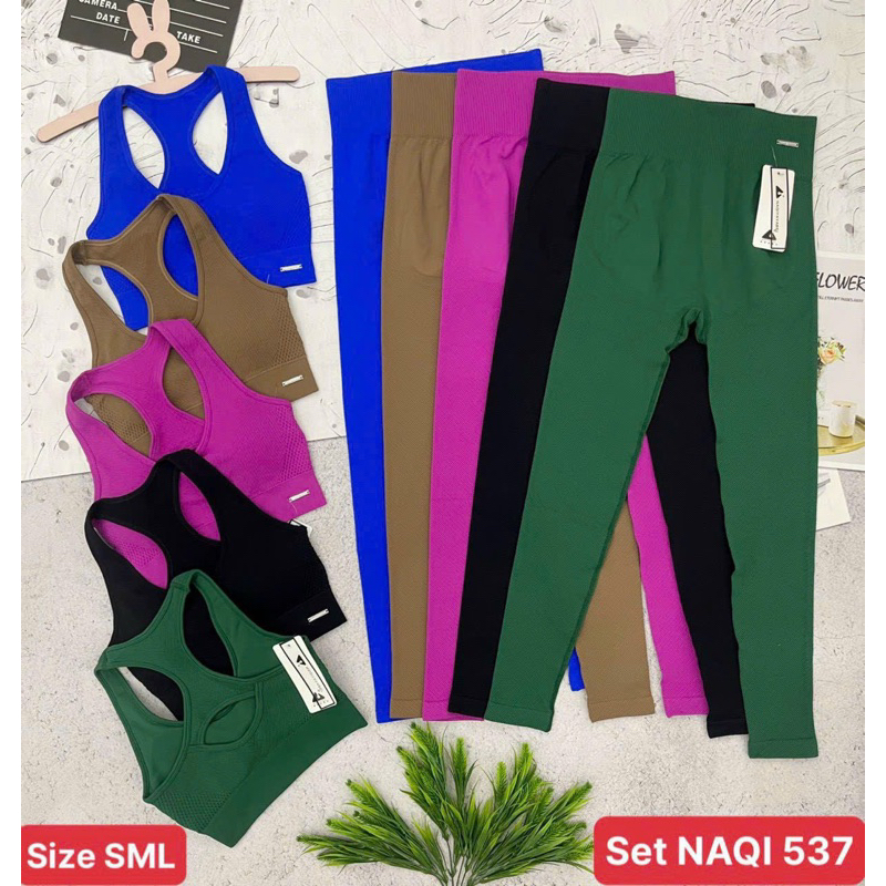 Set dài thun nữ Naqi gân 537 gym,thể thao,yoga