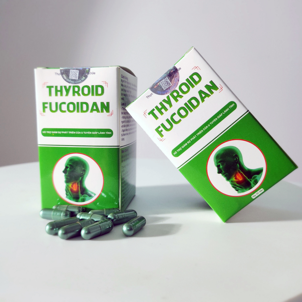 Thực Phẩm Bảo vệ sức khỏe Thyroid Fucoidan hỗ trợ giảm sự phát triển của U Tuyến Giáp lành tính 60 Viên/Hộp