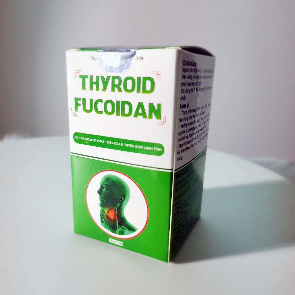 Thực Phẩm Bảo vệ sức khỏe Thyroid Fucoidan hỗ trợ giảm sự phát triển của U Tuyến Giáp lành tính 60 Viên/Hộp