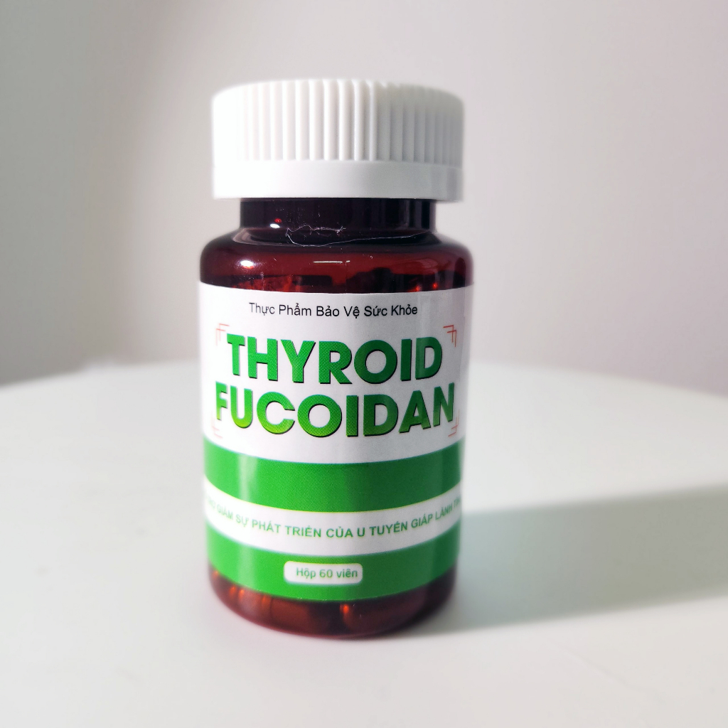 Thực Phẩm Bảo vệ sức khỏe Thyroid Fucoidan hỗ trợ giảm sự phát triển của U Tuyến Giáp lành tính 60 Viên/Hộp