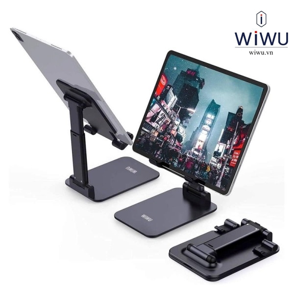 Kệ đỡ , giá đỡ Kim loại cho Máy tính bảng IPad Pro M1 12.9 , Pro 11 inch chính hãng WiWU ZM104 Foldable Tablet Stand