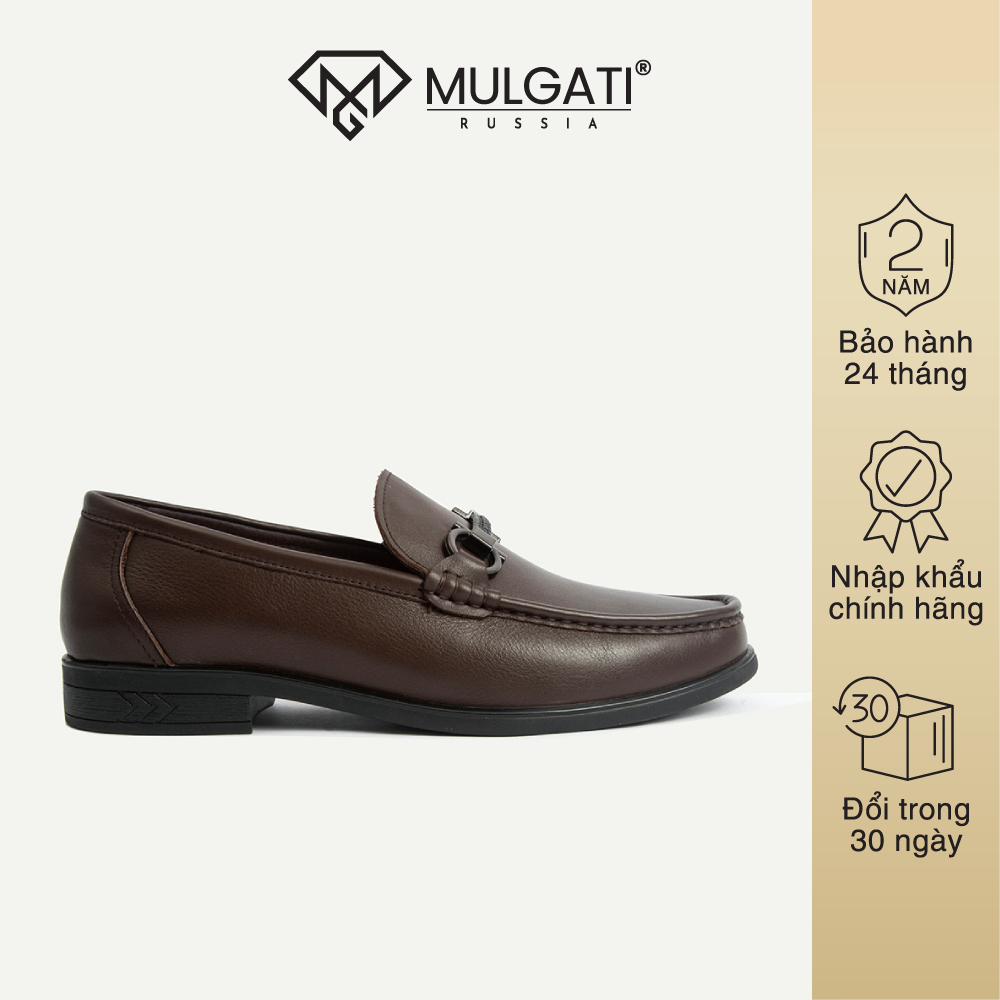 Giày lười nam MULGATI Horsebit Loafer đai ngang da trơn - YB2581