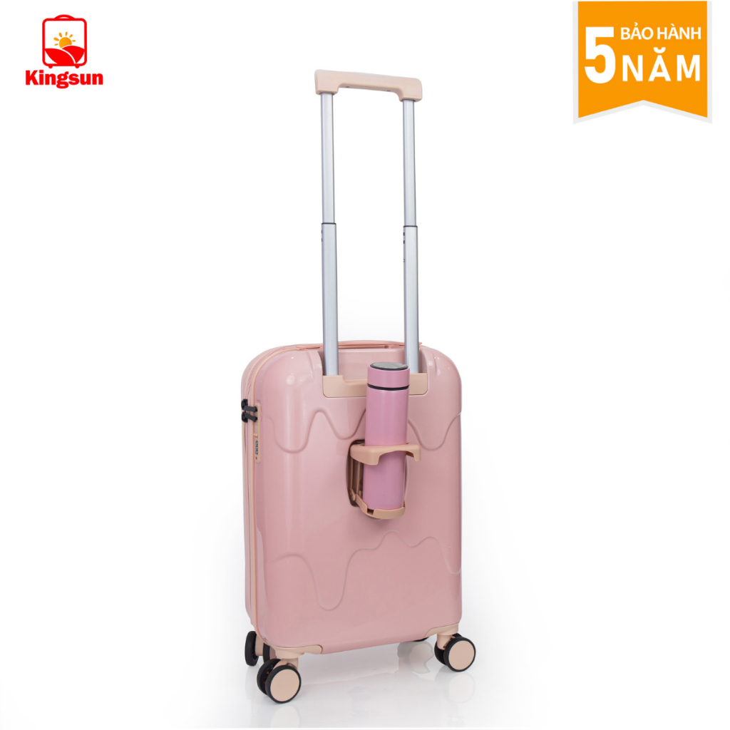 Vali kéo nhựa Kingsun Vali du lịch cao cấp size 20/24 ich kiểu dáng que kem hottrend 2023 bảo hành 5 năm