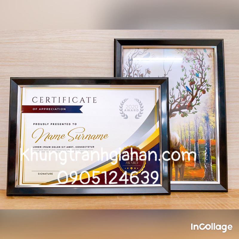 Khung ảnh Hàn quốc(21x30) khung bằng khen A4, khung hình A4 giá rẻ