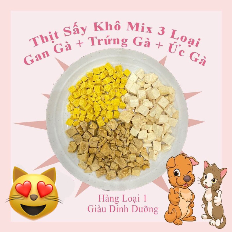 Thịt Sấy Khô Viên cho Chó Mèo 460gr