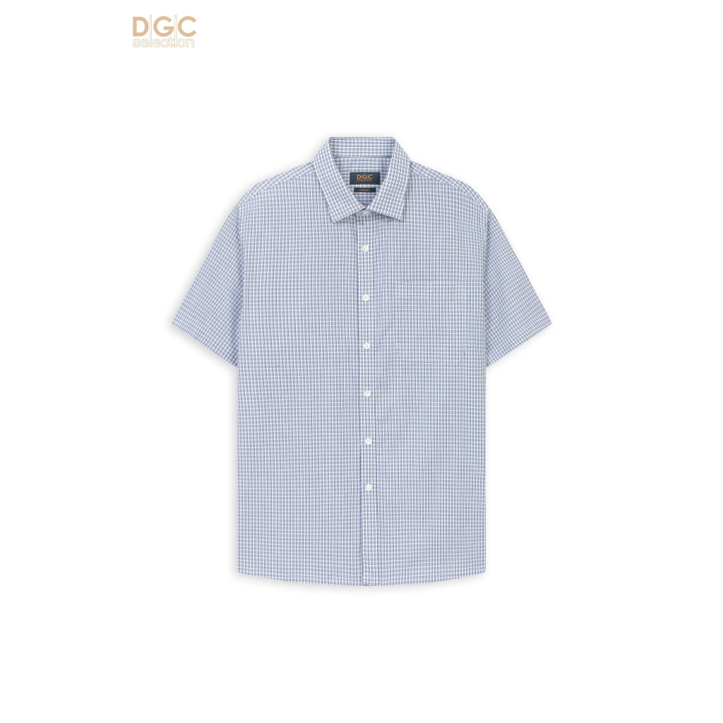 Áo sơ mi nam trung niên ngắn tay DGCs,hoạ tiết kẻ - Phong cách trẻ trung và hiện đại, dễ phối đồ - SASNBC46M