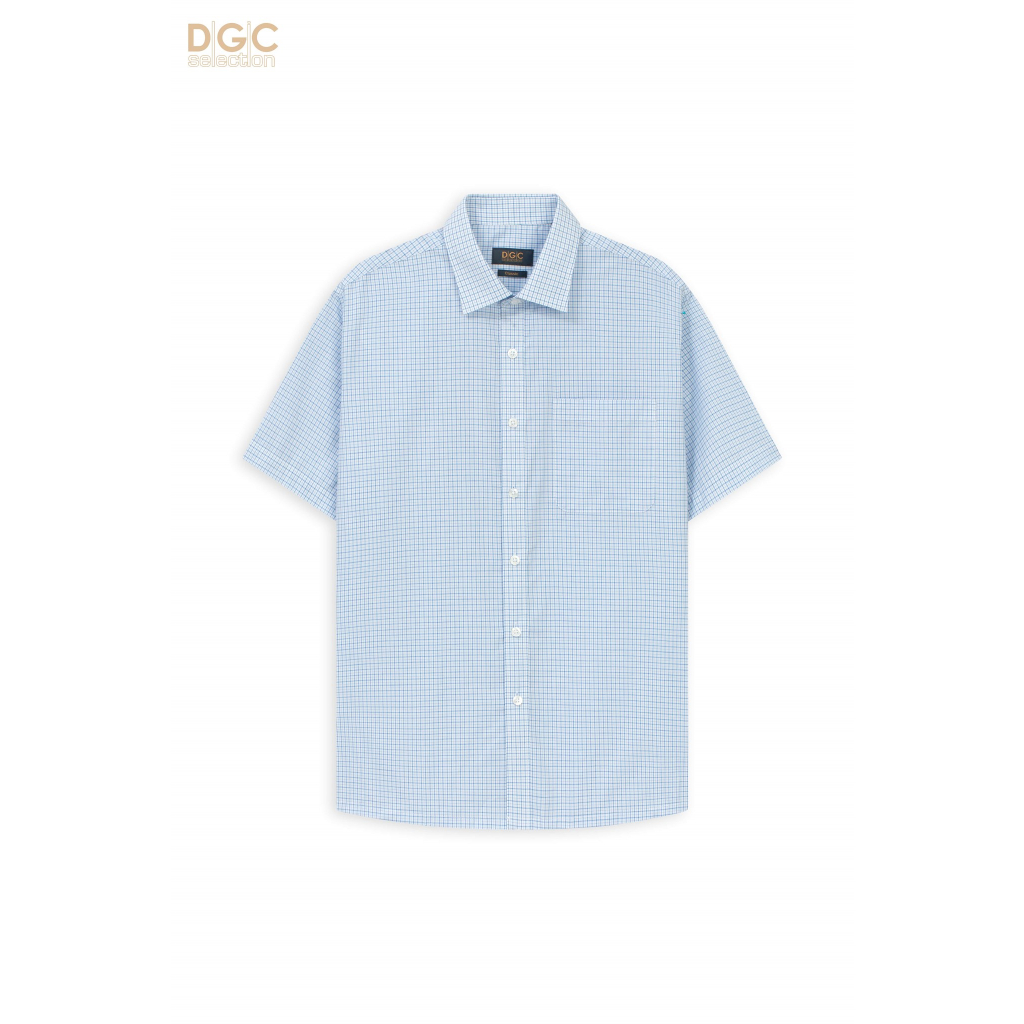 Áo sơ mi nam trung niên ngắn tay DGCs,hoạ tiết kẻ - Phong cách trẻ trung và hiện đại, dễ phối đồ - SASNBC46M