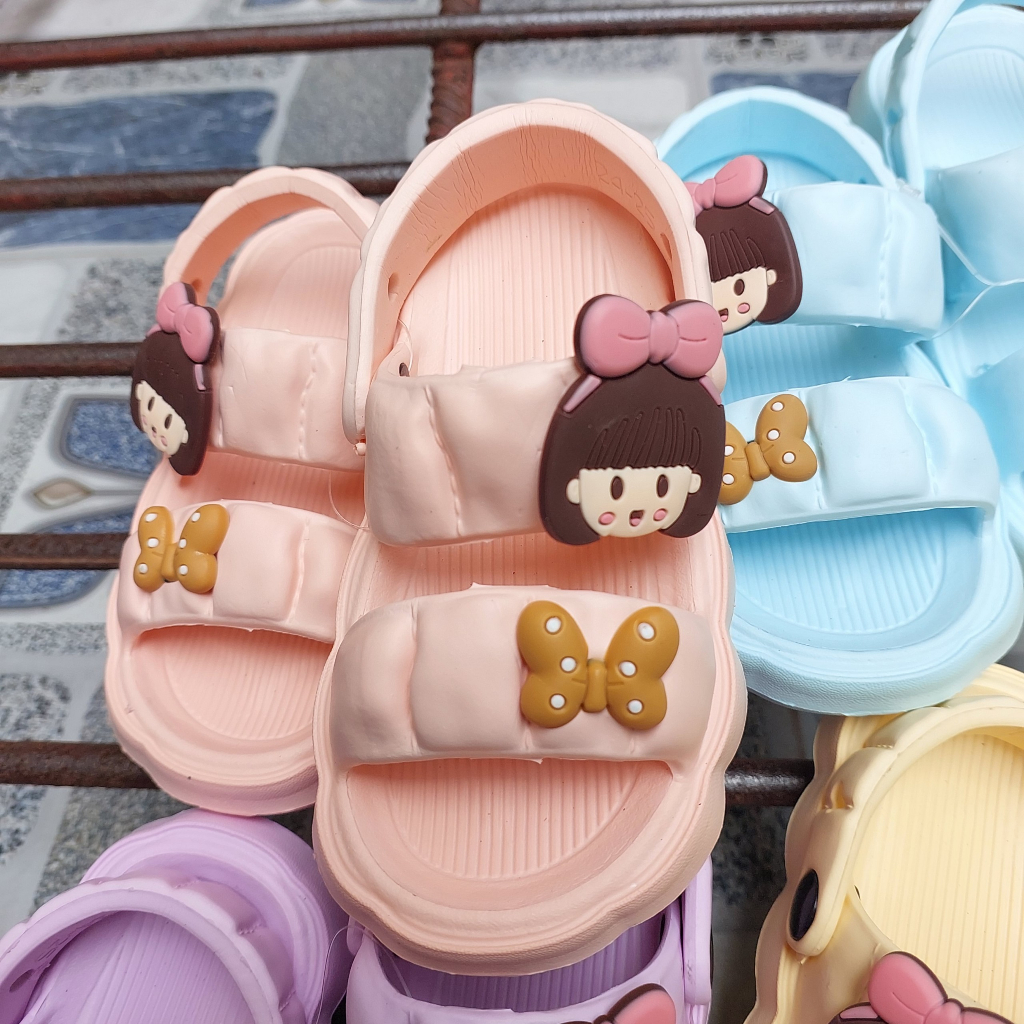 Dép Eva Sandanl, Quai Hậu Cho bé Stick Ngẫu Nhiên Siêu Nhẹ Xinh Xắn MS3902