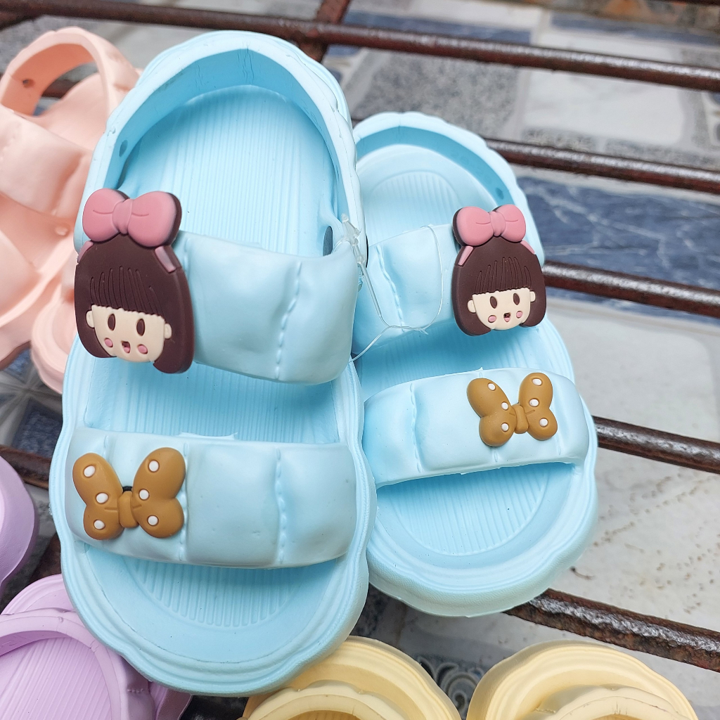 Dép Eva Sandanl, Quai Hậu Cho bé Stick Ngẫu Nhiên Siêu Nhẹ Xinh Xắn MS3902