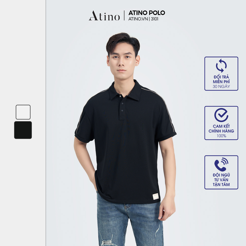 Áo Polo Nam ATINO vải cá sấu Cotton thoáng mát trẻ trung chuẩn form regular PL2.3101