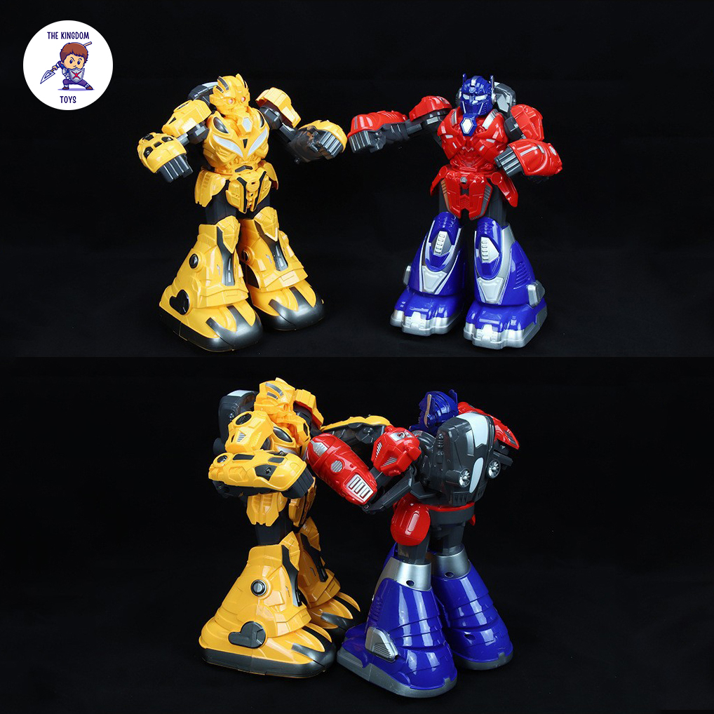 Đồ Chơi Robot Đấm Bốc Điều Khiển Từ Xa Transformers Optimus Vs Bumblebee Có Đèn Và Nhạc Cảm Ứng Lực