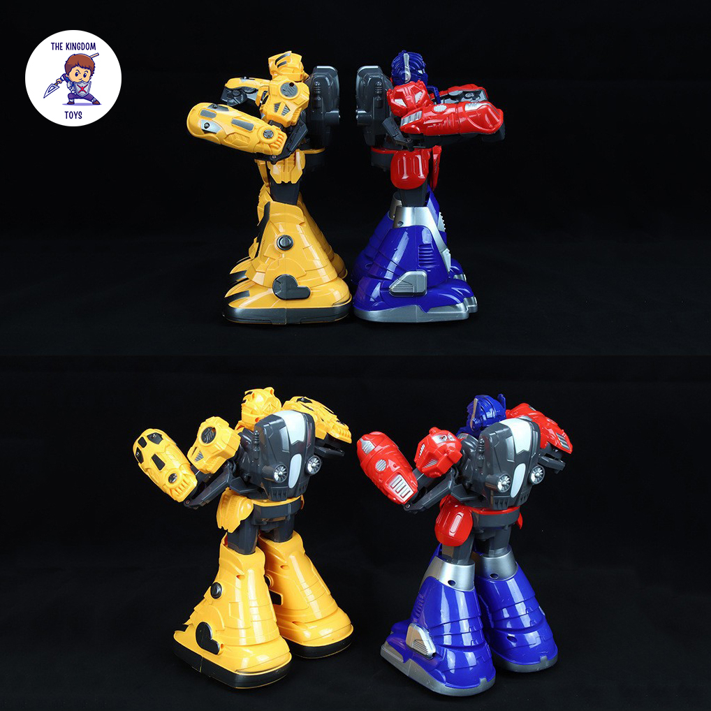 Đồ Chơi Robot Đấm Bốc Điều Khiển Từ Xa Transformers Optimus Vs Bumblebee Có Đèn Và Nhạc Cảm Ứng Lực