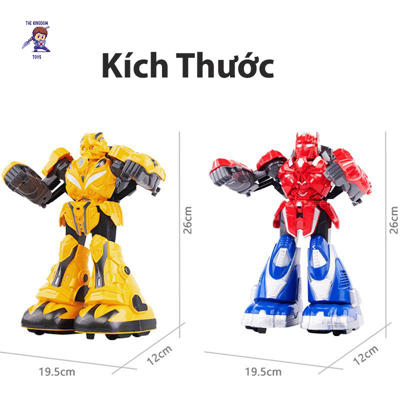 Đồ Chơi Robot Đấm Bốc Điều Khiển Từ Xa Transformers Optimus Vs Bumblebee Có Đèn Và Nhạc Cảm Ứng Lực