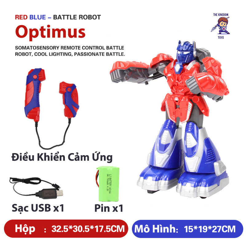 Đồ Chơi Robot Đấm Bốc Điều Khiển Từ Xa Transformers Optimus Vs Bumblebee Có Đèn Và Nhạc Cảm Ứng Lực