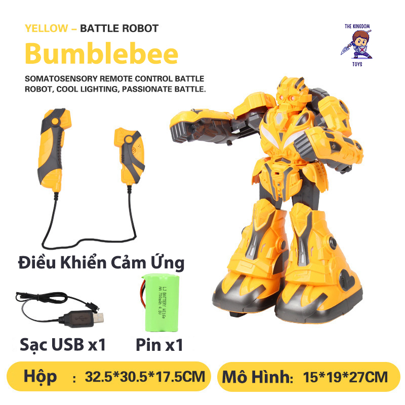 Đồ Chơi Robot Đấm Bốc Điều Khiển Từ Xa Transformers Optimus Vs Bumblebee Có Đèn Và Nhạc Cảm Ứng Lực
