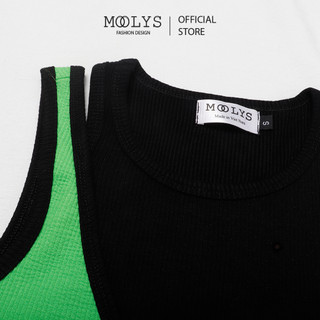 Áo crop top MOOLYS phối màu, đơn giản MC014