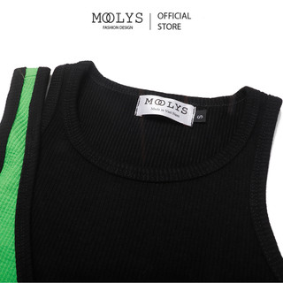 Áo crop top MOOLYS phối màu, đơn giản MC014