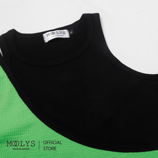 Áo crop top MOOLYS phối màu, đơn giản MC014