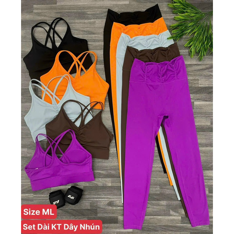 Set dài thun lạnh dây nhún cao cấp gym,thể thao,yoga