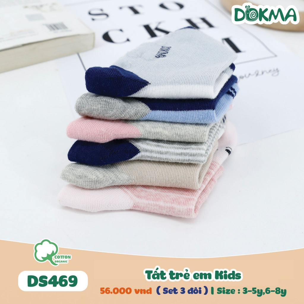 Set 3 đôi tất trẻ em kids Dokma thu đông cho bé