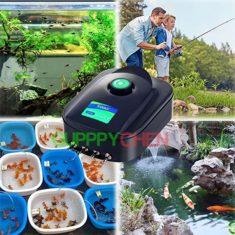 Máy Sủi Oxi 4 Vòi SOBO dùng cho hồ cá