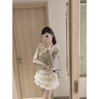 Empe Studio by Libre - Lily Top - Baby Skirt - Áo len cổ bèo phối chân váy ren tầng tiểu thư