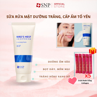 Sữa rửa mặt dưỡng ẩm trắng chuyên sâu tinh chất tổ yến - snp birds nest cleansing foam